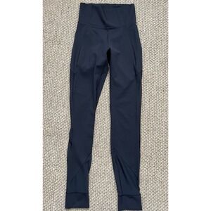 Lululemon Mesh Leggings Womens Size 4 Black‎